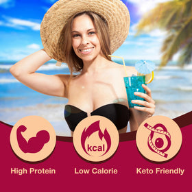 ProtiDIET Cool Raspberry glass filled with a refreshing protein beverage