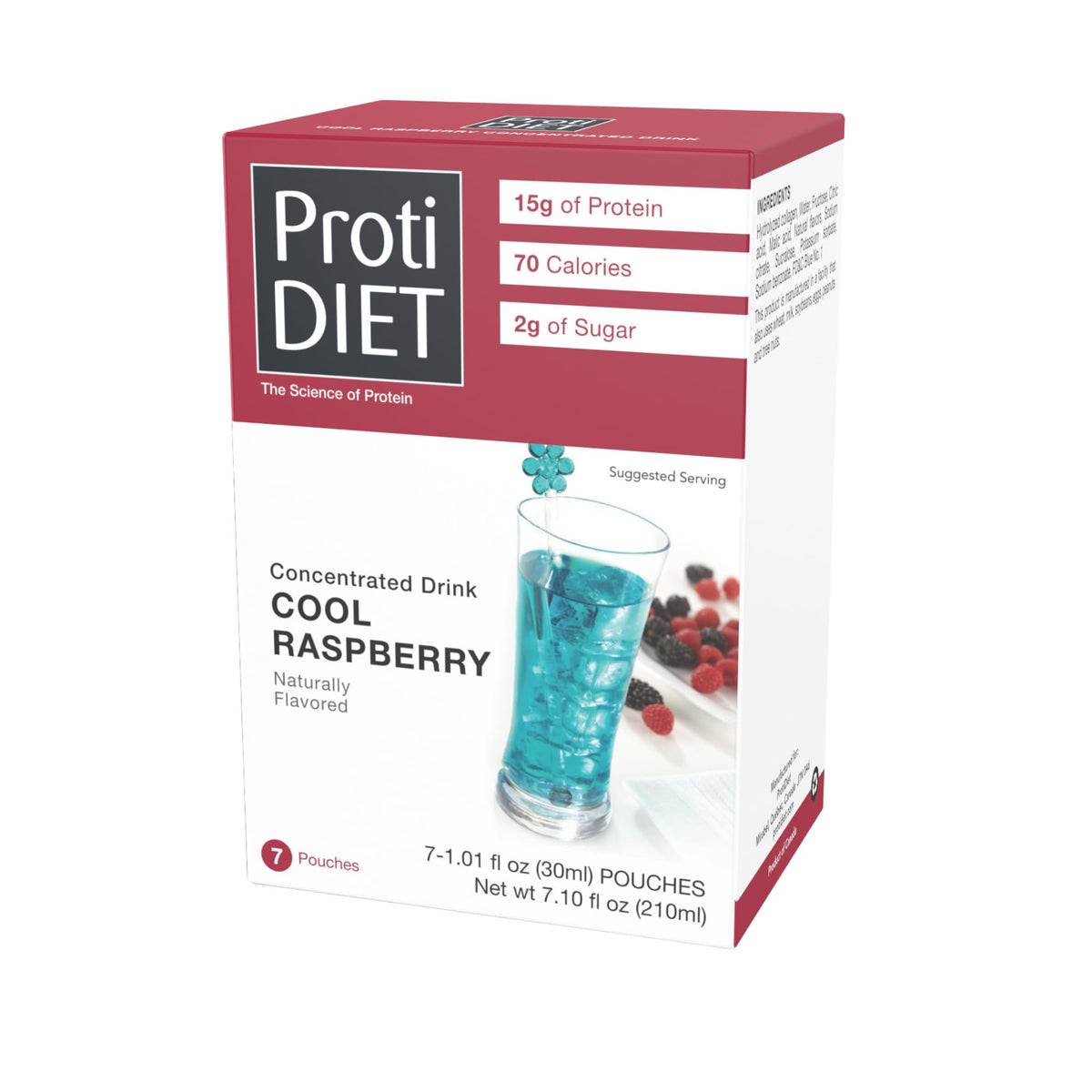 ProtiDIET Cool Raspberry pouch ready to mix for a post-workout protein boost