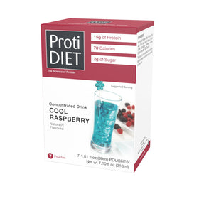 ProtiDIET Cool Raspberry pouch ready to mix for a post-workout protein boost