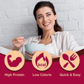 ProtiDIET Gingerbread Oatmeal steaming bowl with warm aroma for a comforting morning