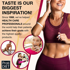 ProtiDIET steaming mug invites a comforting, balanced evening drink.