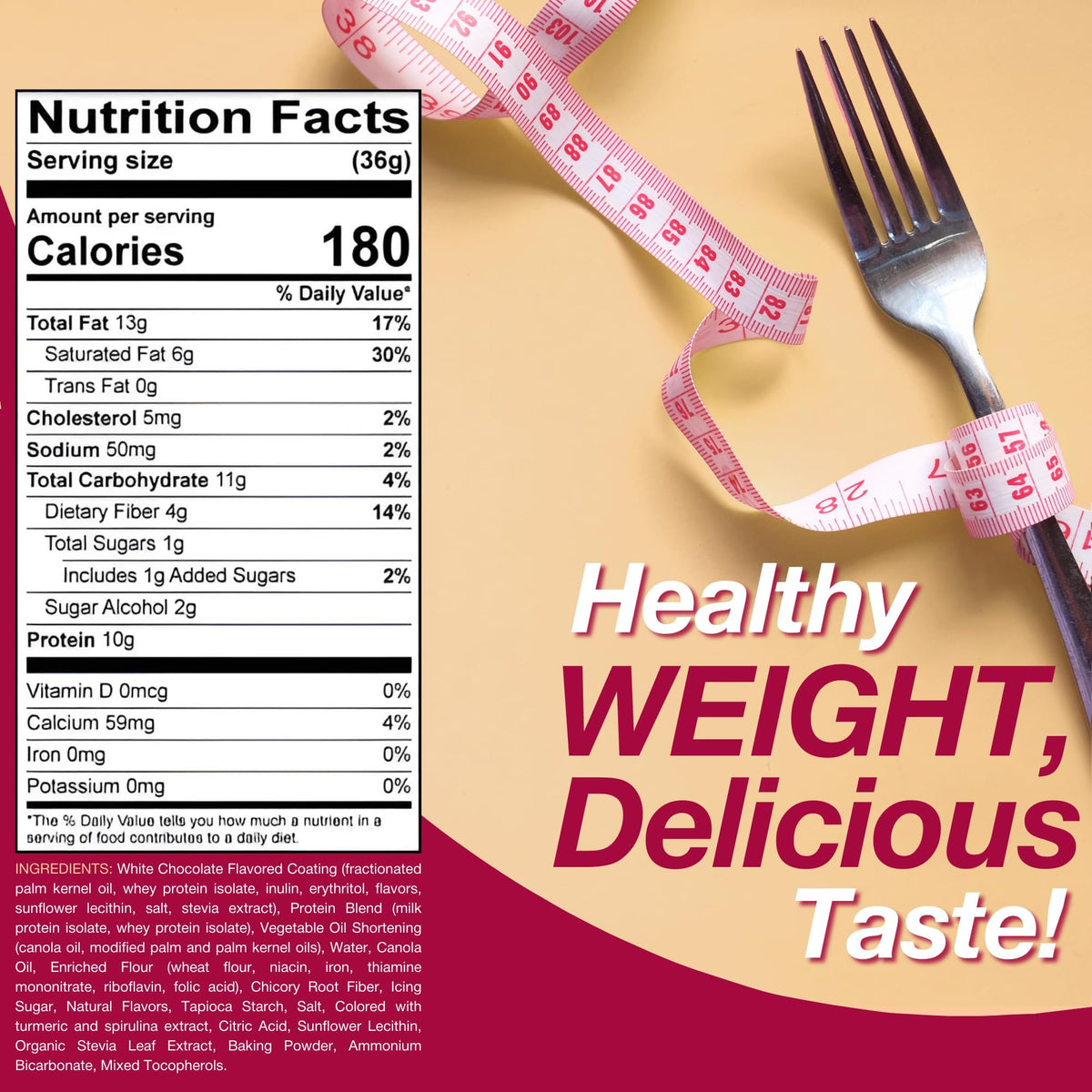 ProtiDIET Key Lime Pie Wafer Bar ingredients highlight quality nutrition.