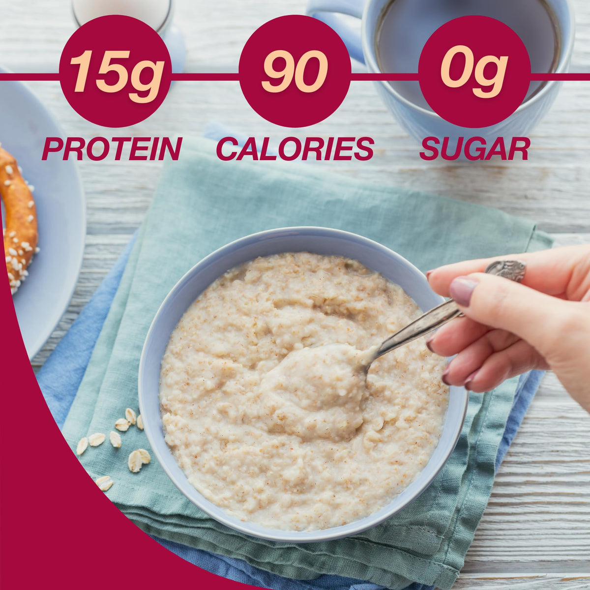ProtiDIET maple brown sugar oatmeal serving packet ready to mix for quick protein