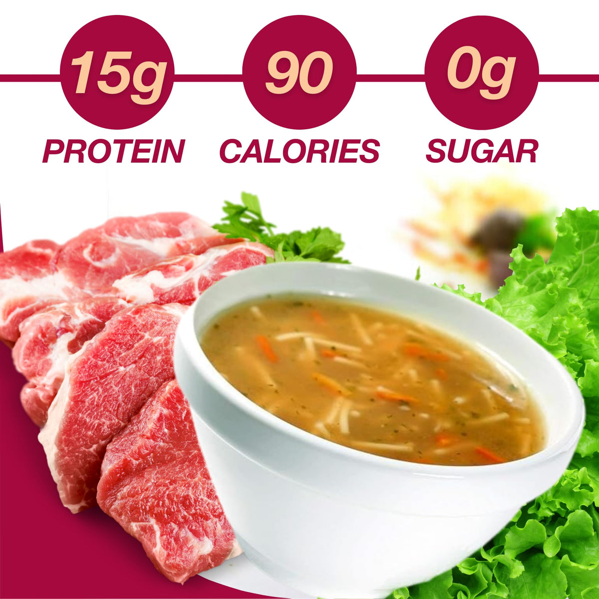 ProtiDIET soup in a bowl ready to serve after preparation