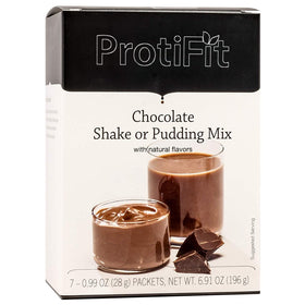 ProtiFit chocolate protein pudding box ready for a quick high-protein snack