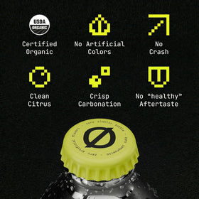 Protocol real organic fruit juice splash demonstrates 33% juice content and bright citrus flavor.