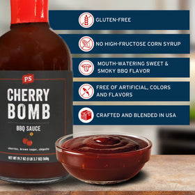 PS Seasoning Cherry Bomb on pork ribs for a sweet smoky glaze
