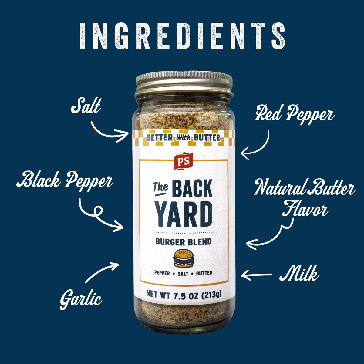 Close-up of PS Seasoning Butter-infused texture on burgers