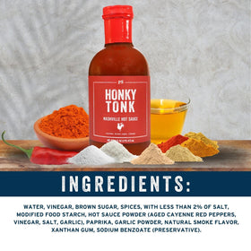 Crispy fried chicken coated with Honky Tonk spicy-sweet sauce.