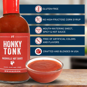 Honky Tonk label close-up highlighting authentic Nashville flavor.