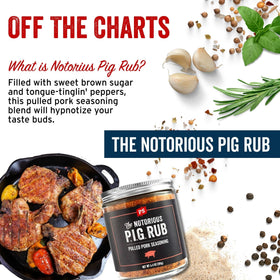 Closeup of bark-building rub on pork crust with Notorious PIG seasoning