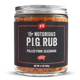 PS Seasoning Notorious PIG pulled pork rub bottle ready for barbecue flavor