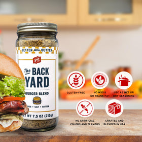 PS Seasoning Backyard Burger Seasoning on the grill for a smash burger