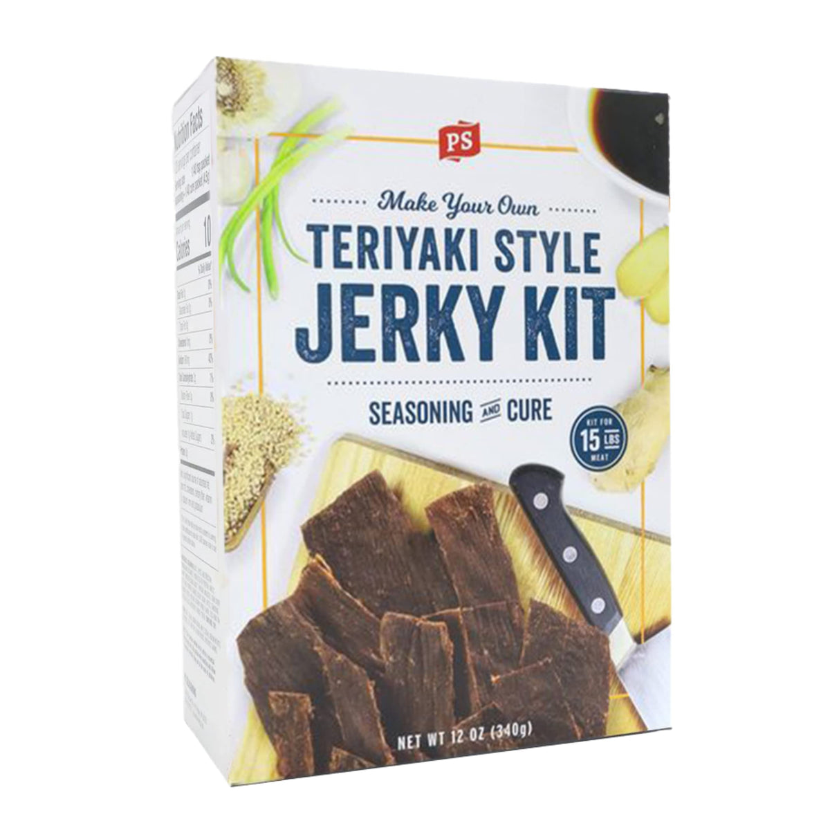 PS Seasoning Jerky Kit packaging with teriyaki blend for easy use.