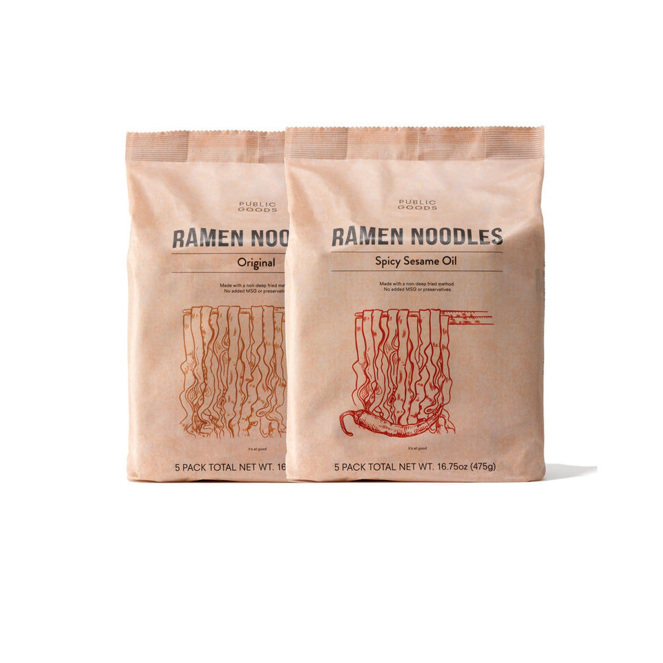 Public Goods Ramen Original in a bowl, quick and healthier noodles.
