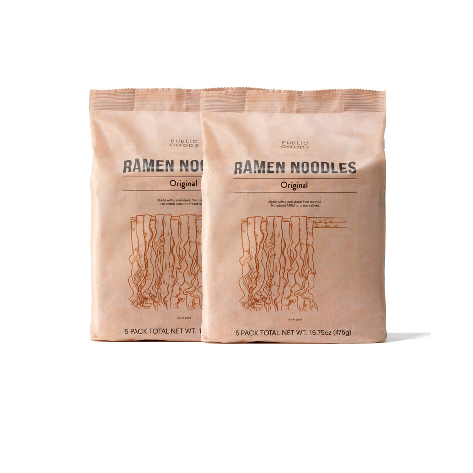 Public Goods Ramen Original Pack front, ideal for quick, convenient meals.