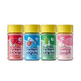Pucker Powder dessert topping assortment pack for ice cream adds vibrant flavor.