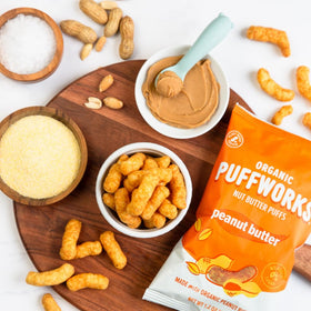 Puffworks Puffs label shows gluten-free and rice-free certification