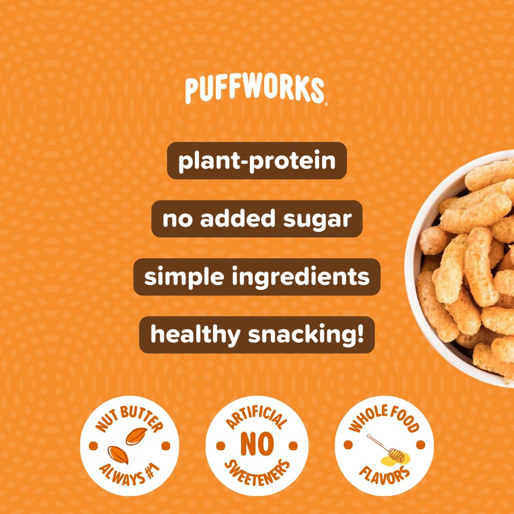 Puffworks Puffs packed for lunchbox, kid-friendly protein option