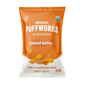 Puffworks Original Peanut Butter Puffs pack of 12 is a convenient lunchbox snack