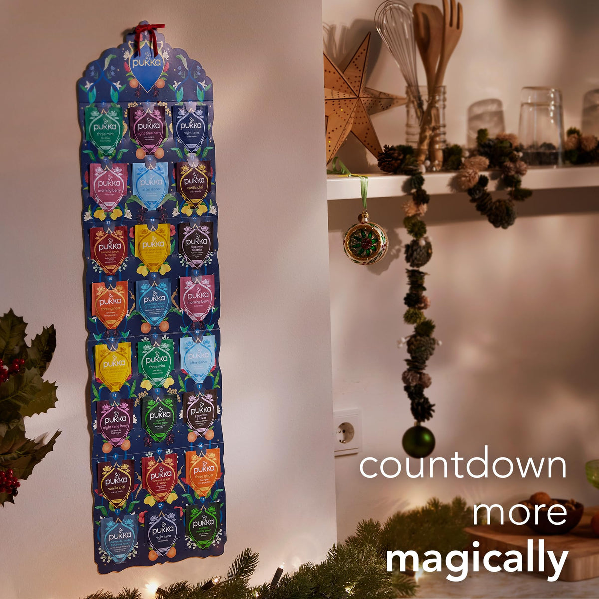 Pukka Advent Calendar artwork illustration adds holiday gifting inspiration.