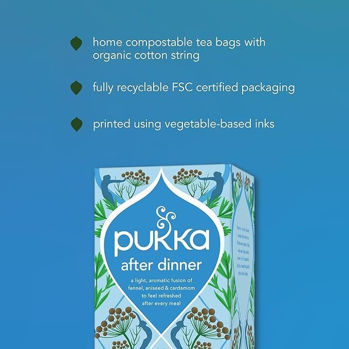 Pukka boiling-water pour on teabag shows quick flavor release and proper infusion.