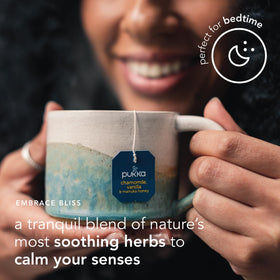 Pukka Chamomile Vanilla Manuka Honey pack shown for daily unwind ritual.
