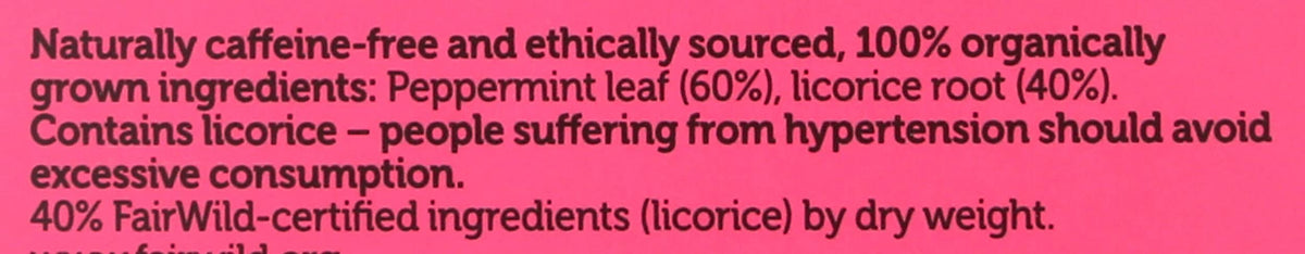 Pukka FairWild licorice-root sourcing highlights ethical flavor.