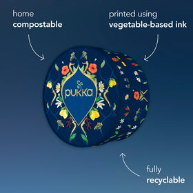 Pukka Luxury Tea Sampler eco-friendly packaging and recyclable materials