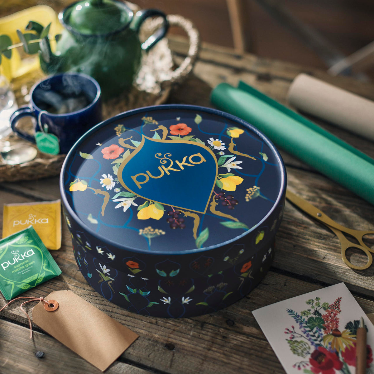 Pukka Luxury Tea Sampler sachets close-up highlighting organic blends for mindful rituals