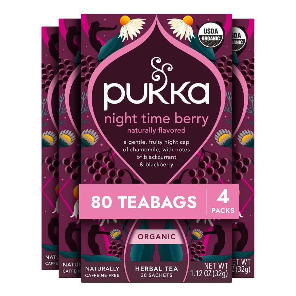 Pukka Night Time Berry tea box, ideal for gifting a calming bedtime ritual.