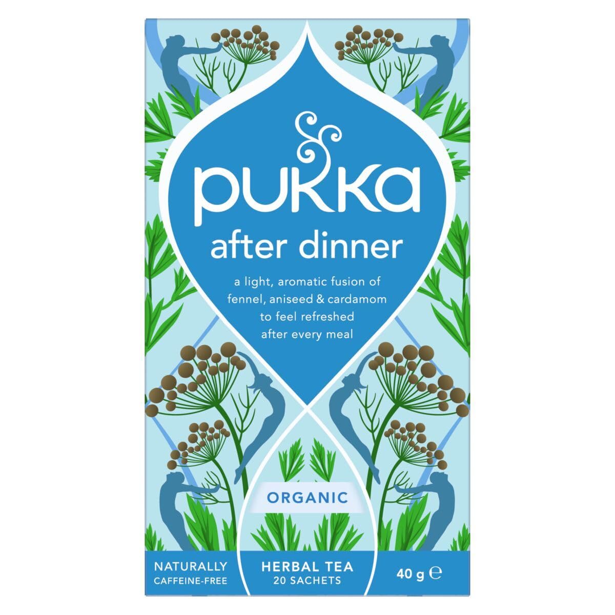 Pukka packaging image highlights eco-friendly tea bags in recyclable packaging for sustainability.