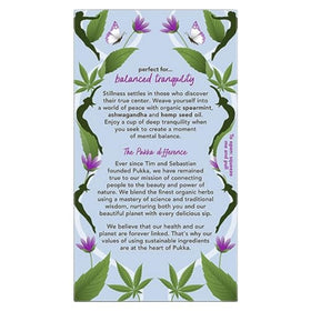 Pukka Peace steeping cup showing soothing herbal blend aroma