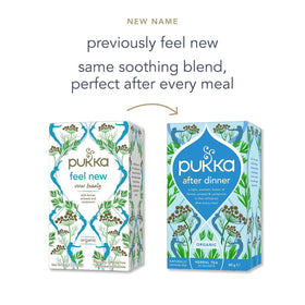 Pukka two-chamber teabag design showcasing enhanced infusion and potency release.