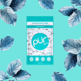 PUR Gum is aspartame-free and sweetened with 100% xylitol.