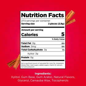 Pur Gum Cinnamon 12-pack carton communicates value for bulk buying.