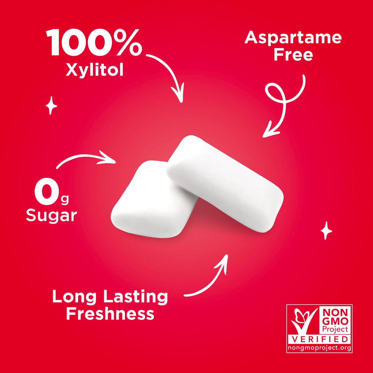 Pur Gum Cinnamon allergen-free icons emphasize vegan, gluten-free, nut-free benefits.