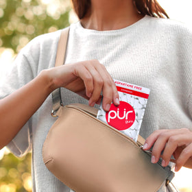 Pur Gum Cinnamon xylitol ingredients highlight natural sweetness with fewer calories.