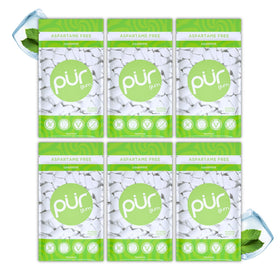 PUR Gum Coolmint bag with 55 pieces, naturally sweetened with xylitol.
