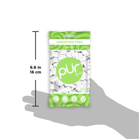 PUR Gum CoolMint ingredients label guides flavor and natural sweetener use