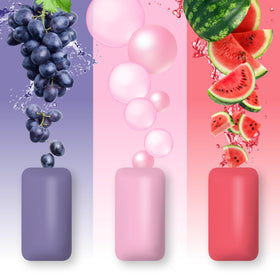 PUR Gum Jumbo grape piece offers a bigger chew for longer flavor.