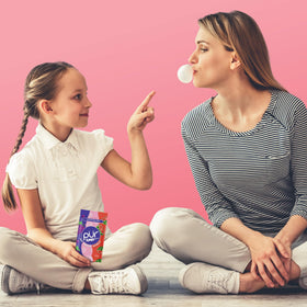 PUR Gum Jumbo watermelon flavor piece offers a tasty, guilt-free treat.