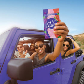 PUR Gum Jumbo xylitol-sweetened formula delivers 40% fewer calories than sugar.
