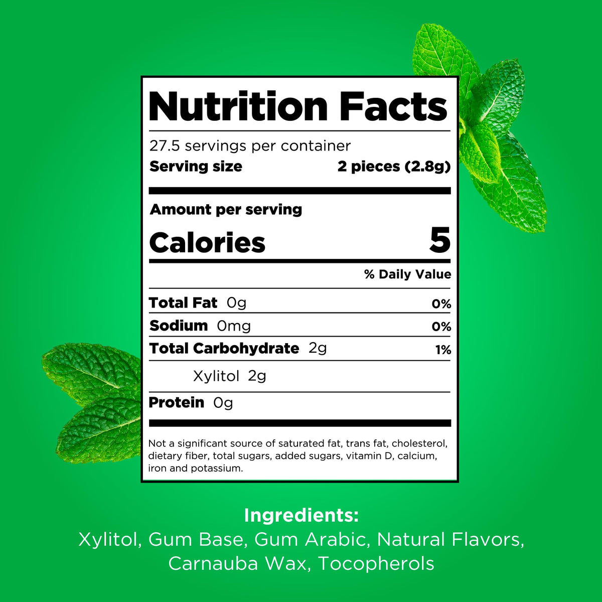 PUR Gum Spearmint on the go chewing for quick breath refreshment.