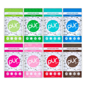 PUR Gum variety pack with eight flavors for convenient on-the-go freshness