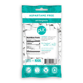 Pur Gum Wintergreen Mint 2-pack side view highlights compact chewable packaging.