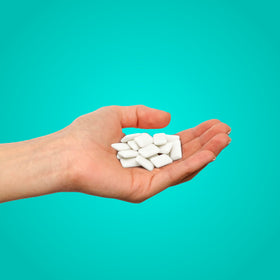 PUR Gum Wintergreen in resealable bag keeps gum fresh between uses.