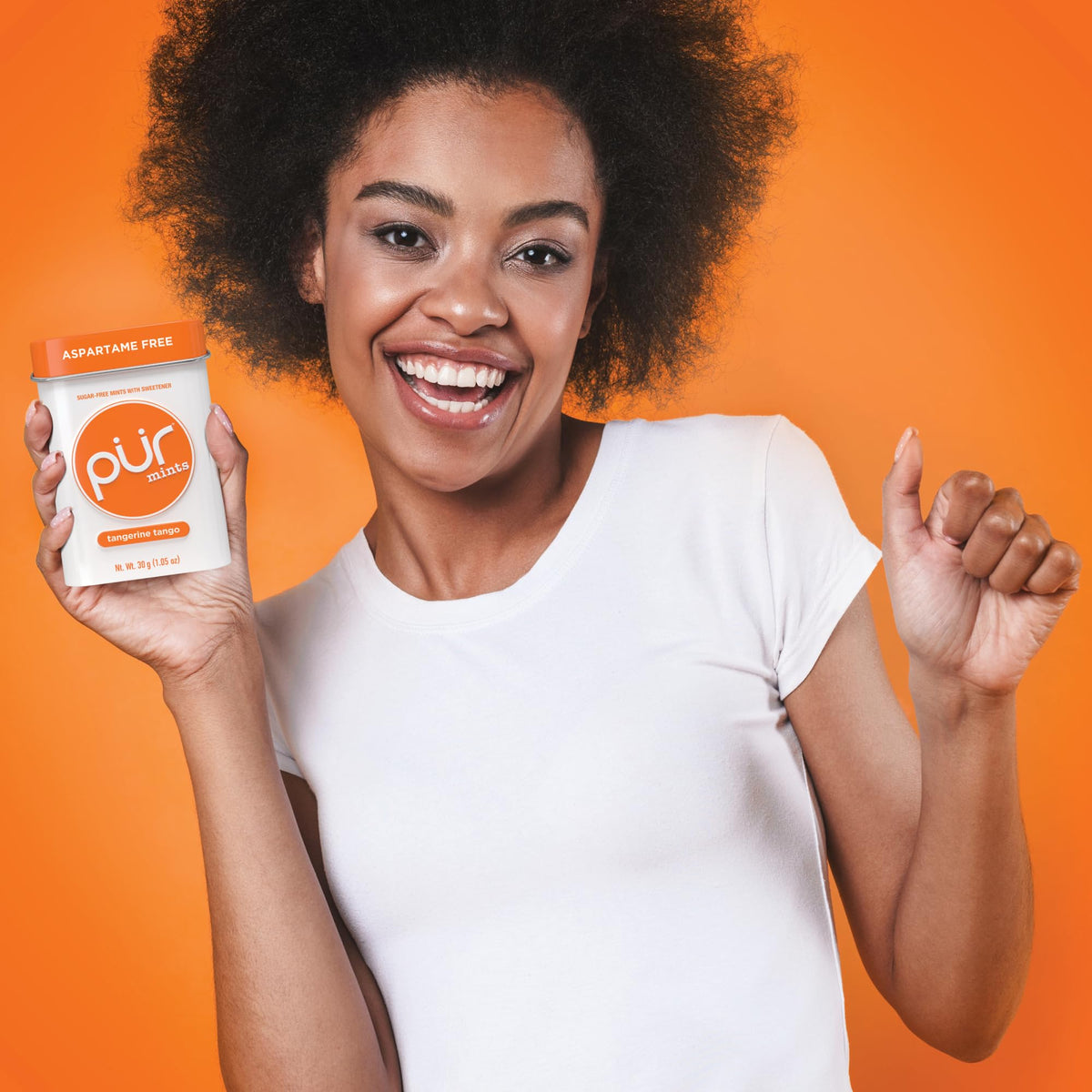PUR Mints allergen-free label communicates vegan, gluten-free and soy-free mint option.