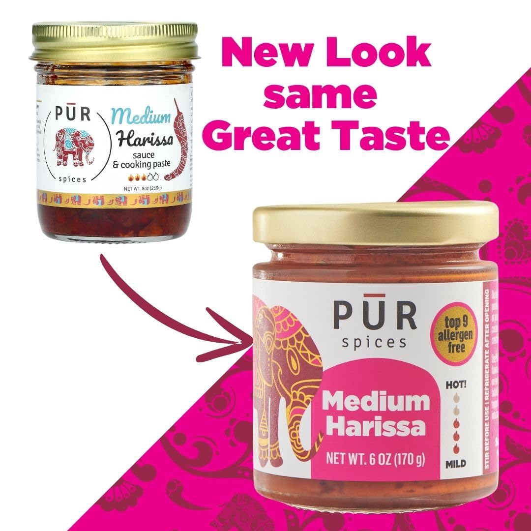 PUR Spices Medium Harissa Paste on pizza for smoky depth