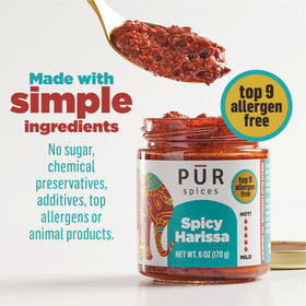 HARISSA paste as dipping sauce showing rich chili heat and garlic